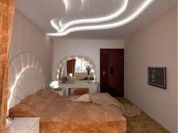 Ceilings in an apartment made of plasterboard design photo