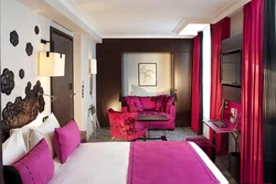 Bedroom interior fuchsia