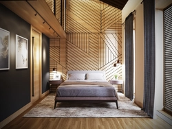 Bedrooms with wood paneling design
