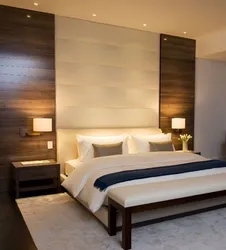 Taxta panelli dizaynlı yataq otağı