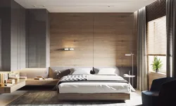 Спальни с деревянными панелями дизайн