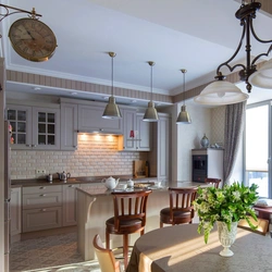 Kitchen dining room design in a country house