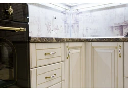 Royal opal countertop in the kitchen interior