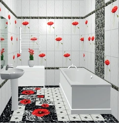Photo of bathtub with 3D panels