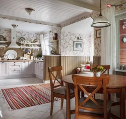 Kitchen interior in Provence country style