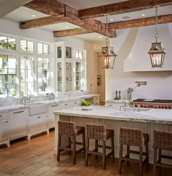 Kitchen interior in Provence country style