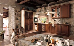 Kitchen interior in Provence country style