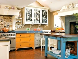 Kitchen interior in Provence country style