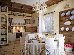 Kitchen interior in Provence country style