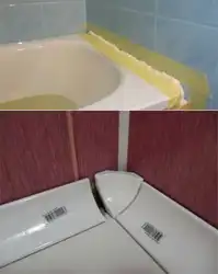 How to seal a bathtub from a crack in the wall photo