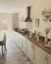 Kitchens Without Wall Cabinets In The Interior Of A Country House