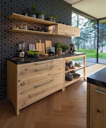 Kitchens Without Wall Cabinets In The Interior Of A Country House