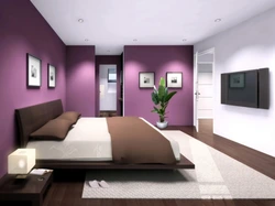 Bedroom design with brown floor