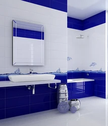 Blue small bath design