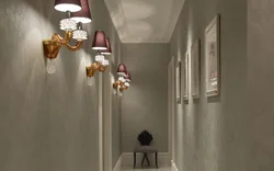 Modern sconces in the hallway photo