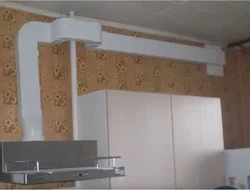 Photo of installing a hood in the kitchen