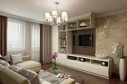 Дизайн гостиной с бежевой мебелью