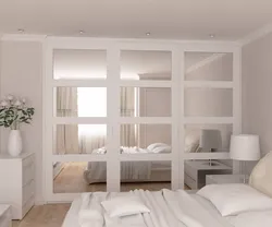 Living room interior with door to bedroom