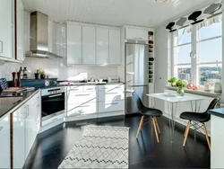 Kitchen design dark tiles