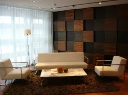 Wall panels photo in the living room interior