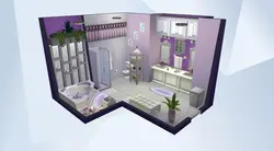 Sims 4 дизайнындағы ванна