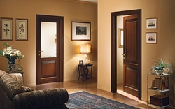 Doors in the apartment interior real photos