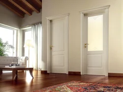 Doors in the apartment interior real photos