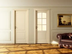 Doors in the apartment interior real photos