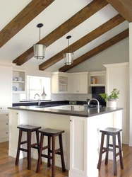 Sloping ceiling kitchen design