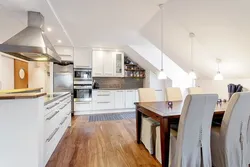 Sloping ceiling kitchen design