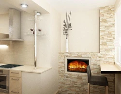 Fireplace In The Kitchen Interior Photo