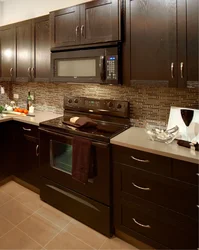 What Color Goes With Brown In The Kitchen Interior Photo