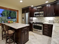 What Color Goes With Brown In The Kitchen Interior Photo