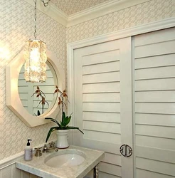 Louvered Doors In The Bathroom Interior