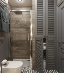 Louvered Doors In The Bathroom Interior