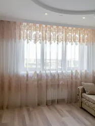 Tulle for a living room in an apartment photo