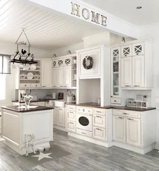 Beige Provence kitchen in the interior