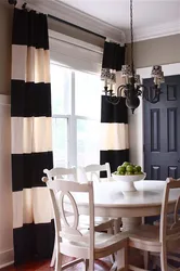 White Curtains In The Kitchen In The Interior Photo