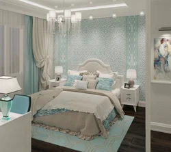 Спальня в мятном цвете дизайн фото