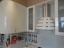 Kitchen with large hood photo