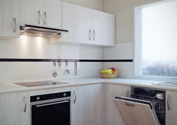 Kitchen with large hood photo