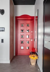 Red Hallway In The Interior Photo