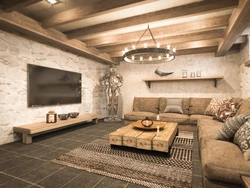 Interior design of living room bath