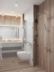 Дәретханасы бар скандинавиялық ванна бөлмесінің дизайны