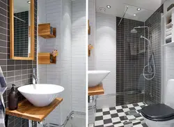Скандинавский дизайн ванной комнаты с туалетом