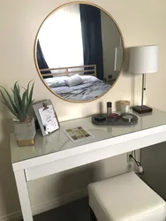 Ladies Table With Mirror In The Bedroom With Lighting Photo