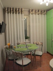 Curtain design for a small kitchen in a modern style