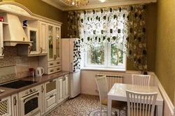 Curtain design for a small kitchen in a modern style