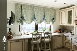 Curtain design for a small kitchen in a modern style