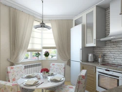 Дизайн штор для маленькой кухни в современном стиле
